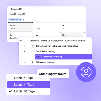 Zielgruppen-Selektor im Adquira Tool